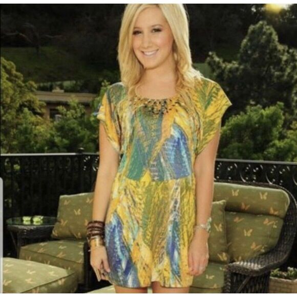 Free People Sunset Dynasty Mini Dress - Size 2 - Multicolor - Picture 1 of 11